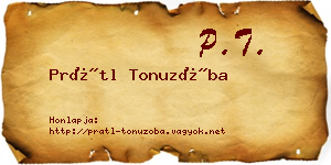 Prátl Tonuzóba névjegykártya